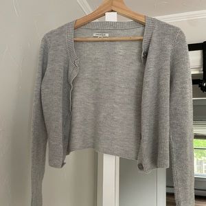 Gray cardigan